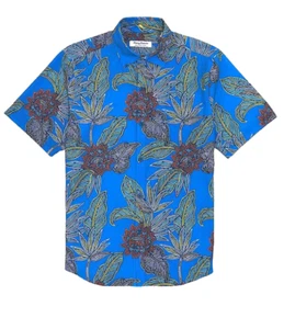 $128 Tommy Bahama IslandZone Bahama Coast Neon Gardens SS Shirt , Blue Canal , S - Picture 1 of 1