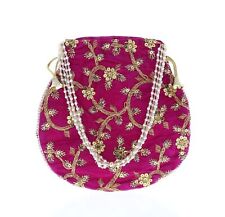 Pink Color Wholesale Lots of Women Potli Velvet Clutch Bag Traditional Handbag