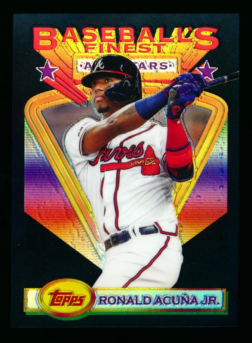 2020 TOPPS FINEST FLASHBACKS RONALD ACUNA JR 1993 BLACK REFRACTOR BRAVES #03/25!