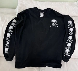 Vintage 1999 G.S.I. Good Sports Black Skull Bones Long Sleeve Mens Size Medium - Picture 1 of 14