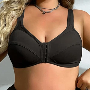 Women Bras Front Buckle Wireless Brassiere Sexy Refreshing Lightweight Underwear - Picture 1 of 16