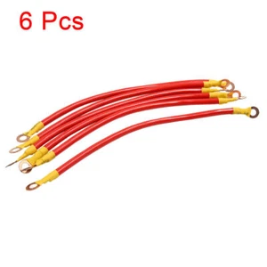 6pcs DC 12V 24V Red Battery Wire Transfer Cable for Car 24cm Length - Picture 1 of 3