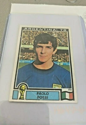 Panini Copa Mundial de la FIFA PAOLO ROSSI 1978 NOVATO BASE PEGATINA ARGENTINA 1978 Foto 1 de 2