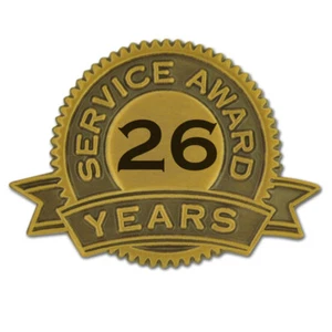 PinMart's 26 Years of Service Award Lapel Pin - Picture 1 of 3