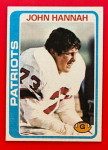 1978 Topps JOHN HANNAH #35 New England Patriots Football Card - EX-MT