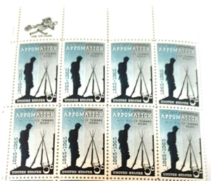 SC 1182 Appomattox 5c 20, 9, 6, 4 STAMP PLATE BLOCKs, MNH, VF, OG - Picture 1 of 4