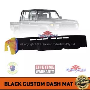 Black DASH MAT for Toyota Landcruiser 70 76 78 79 Series 7/2009-8/2023 DM1129 - Picture 1 of 8