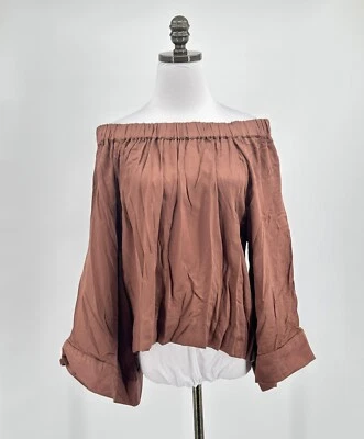 Top Bowie One X One Cucharadita Marrón Manga Campana de Lujo Hombro Descubierto Niño Talla M Foto 1 de 4