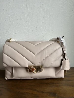 MICHAEL MICHAEL KORS Cece Chevron-Quilted Leather Crossbody- Soft Pink - Image 1 of 4