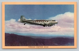Amerikas Pionierfluggesellschaft, Western Air Lines DC-3 älteste Postkarte seit 1926 - Bild 1 von 2