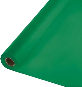 Roll Plastic Table Cover, Emerald Green , 100' X 40" - - Picture 1 of 12