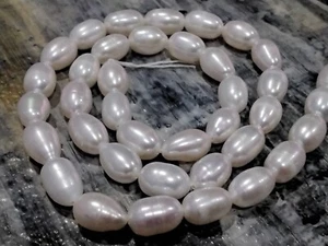 Nat Cultured Freshwater Pearl, Oval, 8x6-7mm, Approx 48 pc - Picture 1 of 4