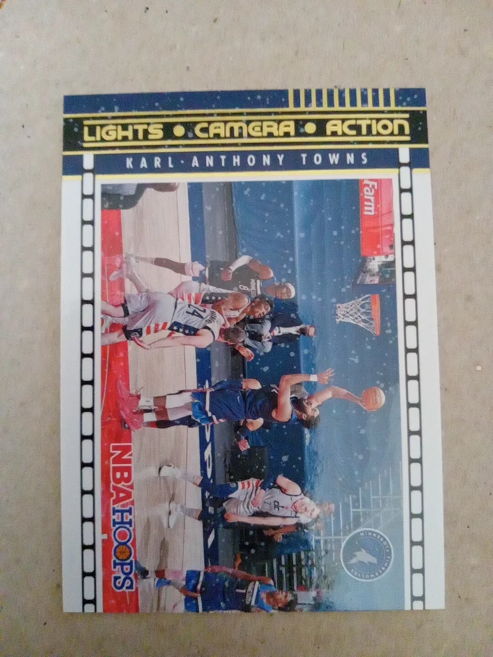 2021-22 NBA Hoops Winter Lights Camera Action Karl-Anthony Towns #5 - Image 1 of 2