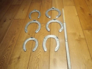 XL Sammlung Konvolut 6 x Hufeisen verzinkt Glücksbringer Hochzeit Taufe Basteln - Bild 1 von 12