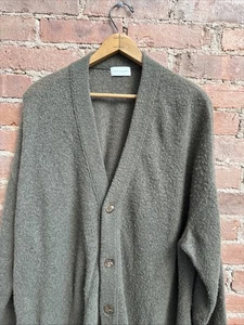 Cardigan uomo John Elliott, taglia 3/large, esercito lana merino oliva/nylon Giappone - Foto 1 di 9