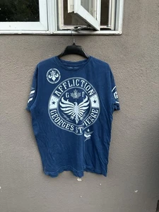 Camiseta Affliction Signature Series George St. Pierre Talla 3XL Azul - Imagen 1 de 13