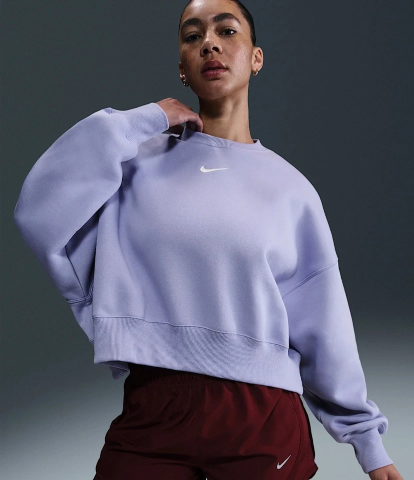 Mujer Nike Pheonix Vellón Talla Grande Cuello Redondo Mujer Mediano. Nuevo con etiquetas Foto 1 de 3