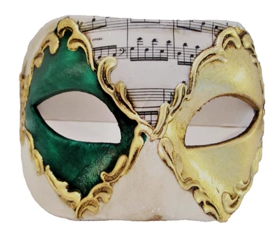 MAR100M A QUALITY ITALIAN EYE MASK HANDPAINTED BY ARTISANS, HARLEQUIN DESIGN. - Image 1 of 3