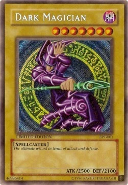 YuGiOh Dark Magician (V.1) BPT-EN001 Secret Rare Englisch Poor unl. - Bild 1 von 2