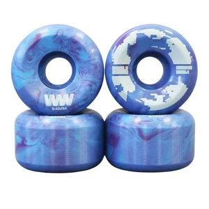 Ruedas de monopatín Wayward Conical Swirl púrpura turquesa 54 mm 83b - Imagen 1 de 2