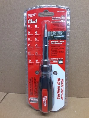 Milwaukee 48-22-2881 13-in-1 Cushion Grip Screwdriver with Schrader Bit - Image 1 of 4