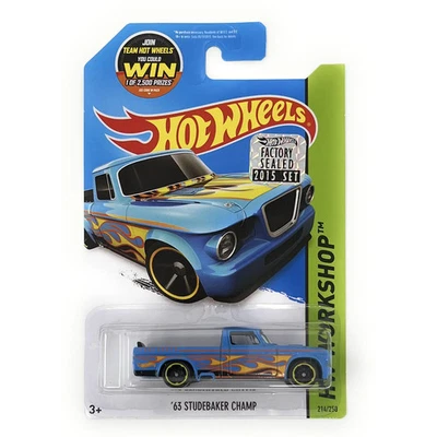Hot Wheels 2015 Heat Fleet - 63 Studebaker Champ (Blue) #214 - Image 1 of 3
