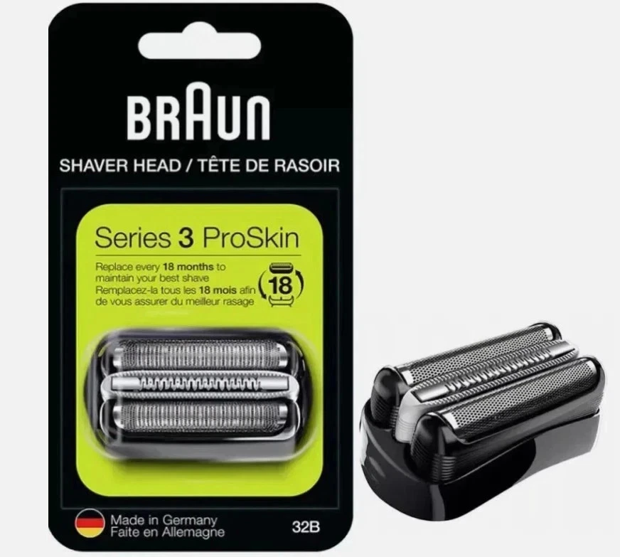 Original Braun 32B Ersatz Scherkopf für Rasierer Series 3 Kassette Kombipack 32B - Bild 1 von 1
