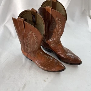 Lizard cowboy boots 11,5 Vintage - Picture 1 of 11