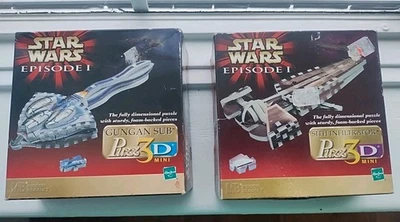 Star Wars Episode 1 Mini PUZZ 3D Puzzle Gungan Sub & Sith Infiltrator Lot Of 2. - Image 1 of 4