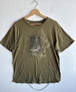 2005 Vintage ONE OF THE FIRST Affliction SHIRTS Made Skeleton Tshirt Large Y2K - Picture 1 of 8