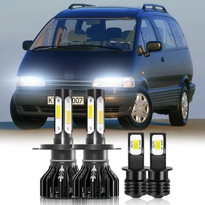 For Toyota Previa 1994-1997 LED Headlight Hi&Lo + Fog Light Bulbs Combo Kits - Image 1 of 4