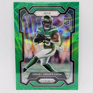2023 Panini Prizm - ISRAEL ABANIKANDA (RC) #379 Green Wave Prizm SP Rookie Jets - Picture 1 of 2