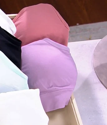 Novo com etiquetas - Jockey - Conjunto de 2 sutiãs regata de algodão sem costura - vinho rosa e malva - Imagem 1 de 4