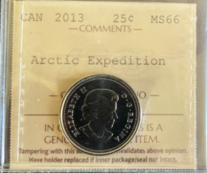 Canadá - 25 centavos - 2013 - Expedición al Ártico - Calificación ICCS - MS-66 - Imagen 1 de 3