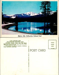  Sylvan Lake & Top Notch, Yellowstone Park,  Wyoming Vintage Chrome PC - Picture 1 of 1