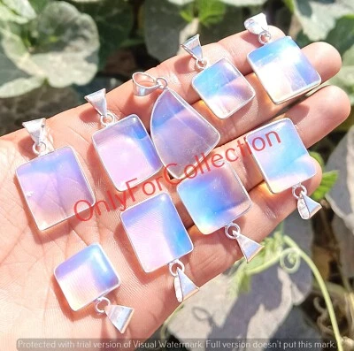 Unique Opalite Gemstone 925 Sterling Silver Plated Wholesale Pendants Lot - Image 1 of 4