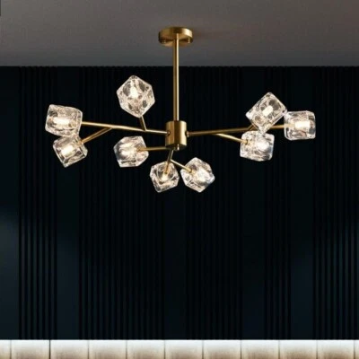Crystal Sputnik Chandeliers Pendant 9-Light Lamps Lighting Ceiling Fixtures