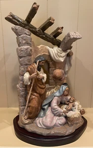 Lladro Humble Grace Retired Limited Edition Nativity Scene Jesus Mary Joseph - Picture 1 of 6