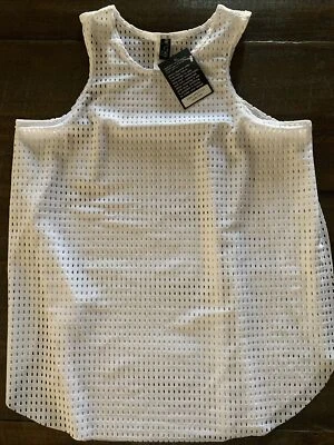 Camiseta sin mangas Onzie Flow Molly para mujer malla blanca secado rápido talla única ~ nueva con etiquetas Foto 1 de 4