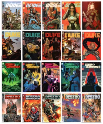 GI Joe #1 & Duke Cobra Destro #1 2 3 4 5 MAIN Cover A COMPLETE Set Lot 2023 2024 - Image 1 of 4