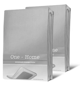 2 Spannbettlaken silber 90x200 cm - 100x200 cm Microfaser Spannbetttuch Set - Bild 1 von 5