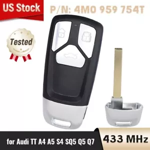 Smart Key for 2016 -19 Audi TT A4 A5 S4 SQ5 Q5 Q7 Keyless Remote Fob 4M0959754T - Picture 1 of 6