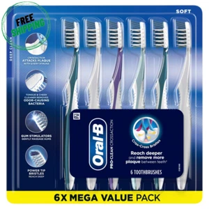 Oral-B Pro Health Crossaction All in One Soft Toothbrushes, 6 Count - Picture 1 of 5
