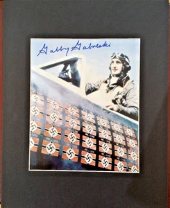 GABBY GABRESKI Americas Two War Ace - PERSONALLY SIGNED PHOTOGRAPH COA - Picture 1 of 4