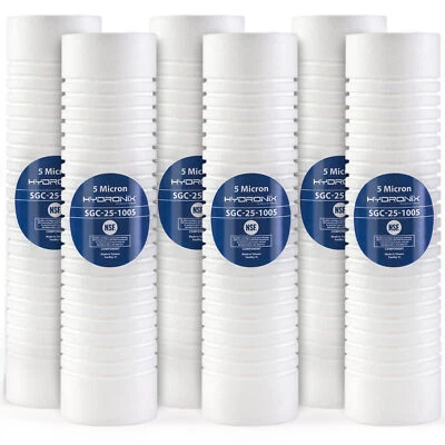 SGC-25-1005 Sediment Filter Grooved Cartridge 2.5" x 10" 5 micron - - Image 1 of 4