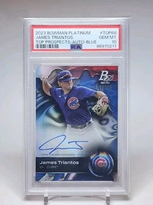 2022 Bowman Platinum James Triantos Blue Auto /150 PSA 10 - Picture 1 of 2