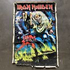 Vtg 1983 Iron Maiden Number Of The Beast Black Light Flocked Poster Tour 23X34