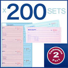 200 SETS Cash Rent Receipt Book 2Part Numbered Duplicate Carbonless Money Record