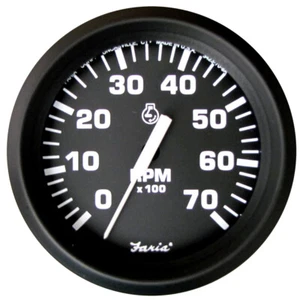 TACÓMETRO FARIA EURO NEGRO 4" 7000 RPM GAS TODO FUERABORDA - Imagen 1 de 1