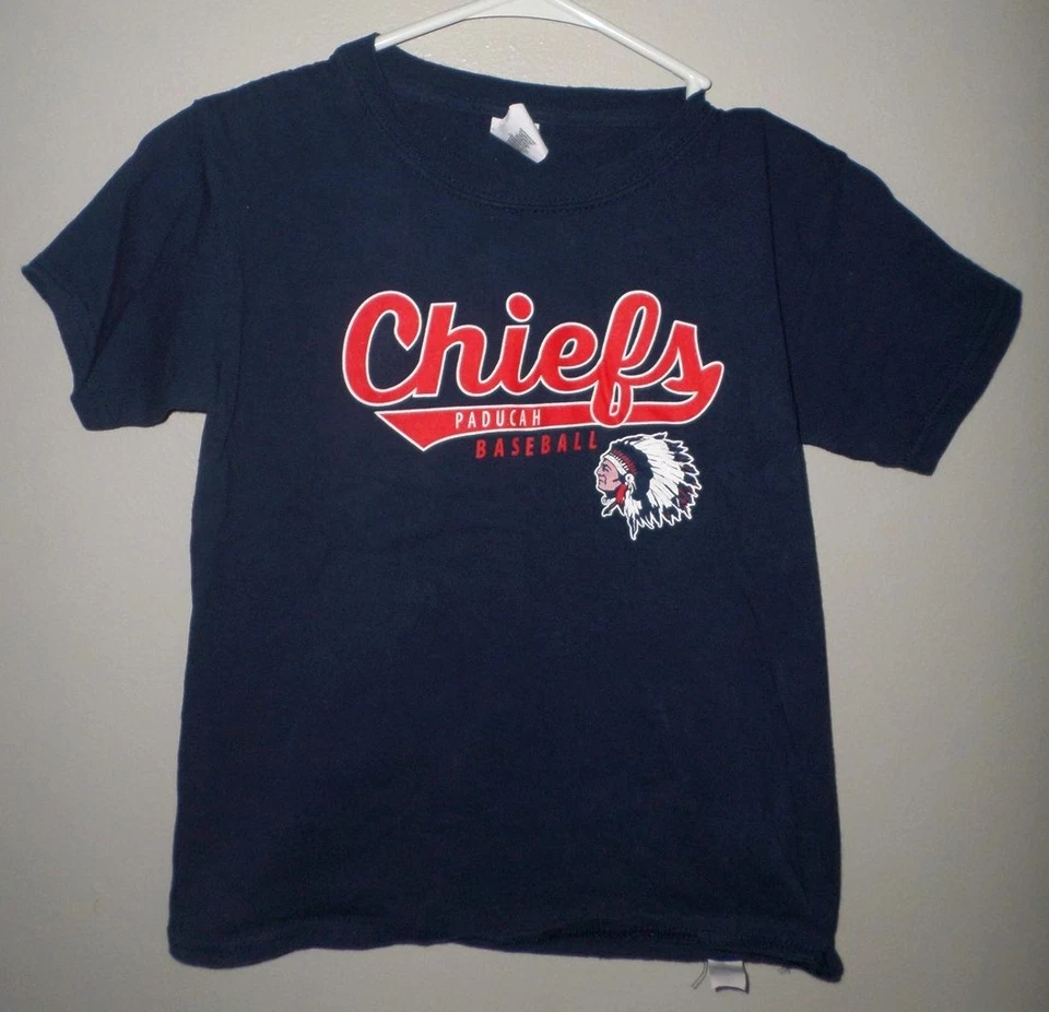 PADUCAH CHIEFS youth XS tee Kentucky minor league baseball T shirt OVL kids - Imagem 1 de 1